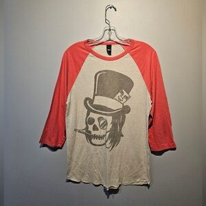 Obey Propaganda Skull Graphic Long  Sleeve Shirt | Size Medium